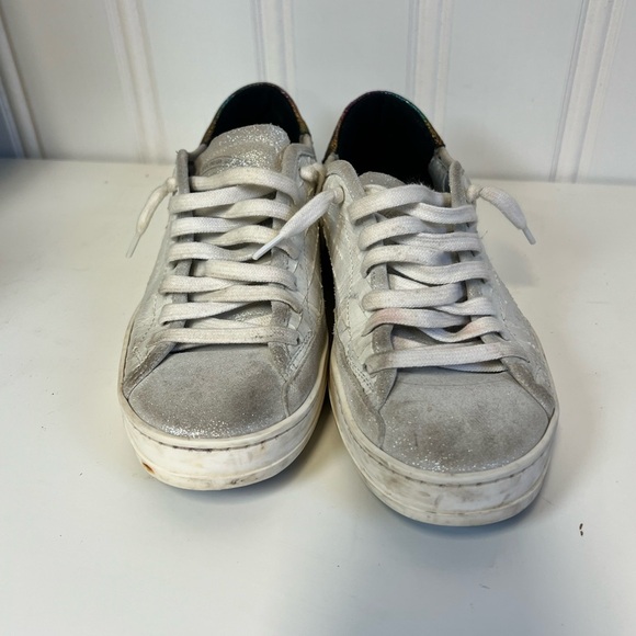 P448 Silver and white size 36  Sneakers Made in italy - Picture 3 of 8